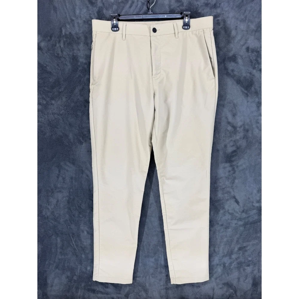 Banana Republic Core Temp Mens Tan‎ Polyester Chino Pants 36x34 1557516